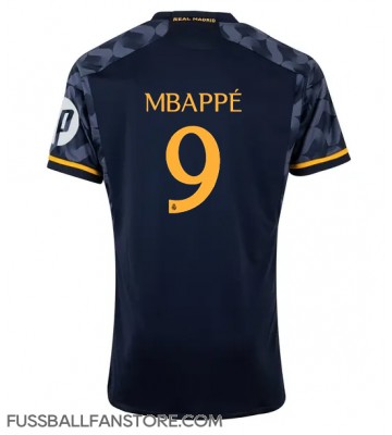 Real Madrid Kylian Mbappe #9 Replik Auswärtstrikot 2023-24 Kurzarm